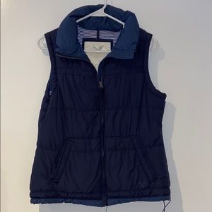 Blue puffer vest